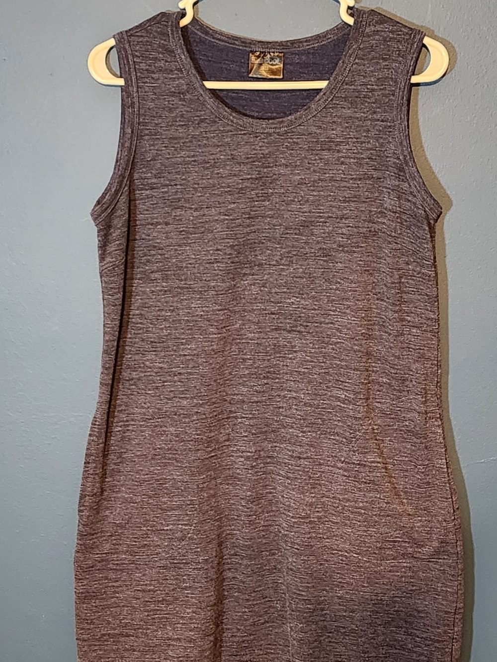 32 Degrees Sleeveless Heathered Charcoal Mini Dress